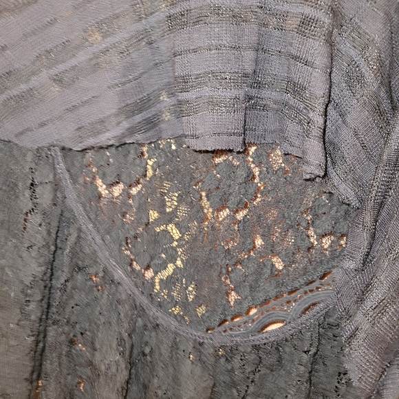 Free People Sheer Cutout Back Black Top - Picture 4 of 5